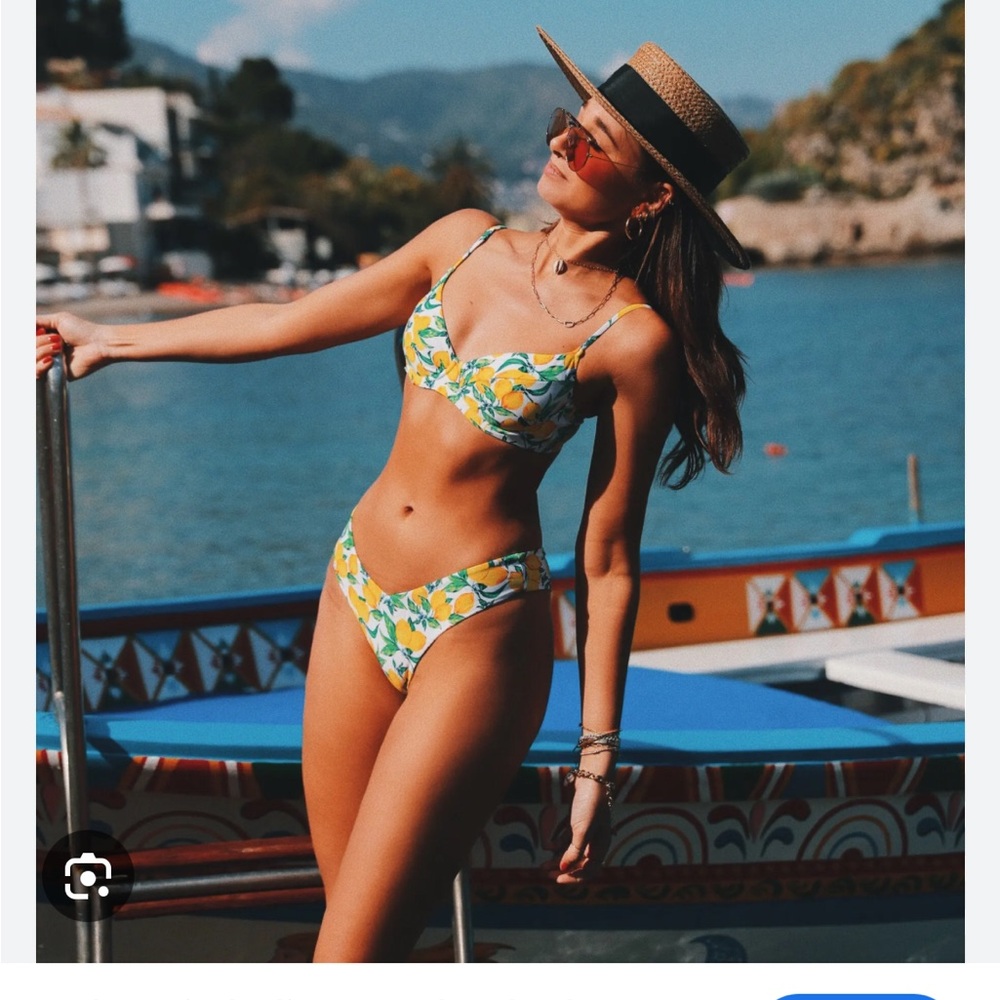 Onia x WeWoreWhat Lemons Bikini Set